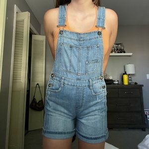 free people short overalls